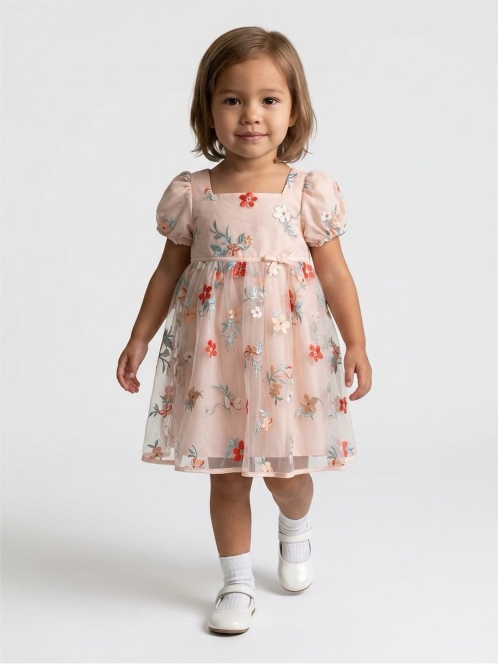 Christian Siriano Pink Floral Embroidered Dress